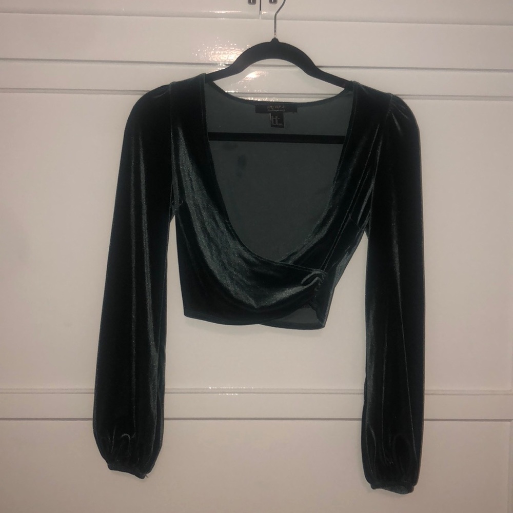 Velvet crop top